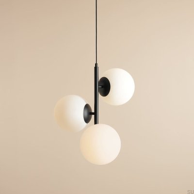 Fin 3 M Metal Black Hanging Lamp