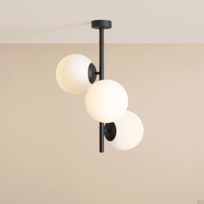 Fin 3 M Metal Black Ceiling Light