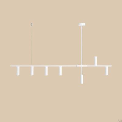 Trevo 7 Metal White Hanging Lamp