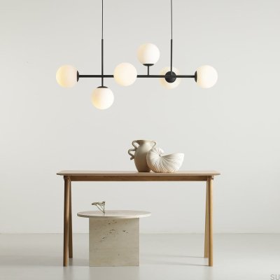 Fin 6 Metal Black Hanging Lamp