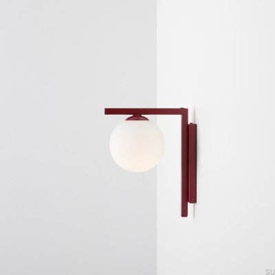 Zac Metal Burgundy Wall Lamp