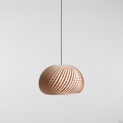 Nature Cross L Wooden Beech Hanging Lamp