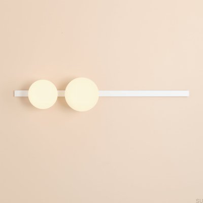 Garda 2 Metal Wall Lamp White