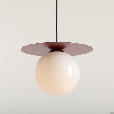 Loop L Metal Burgundy Hanging Lamp