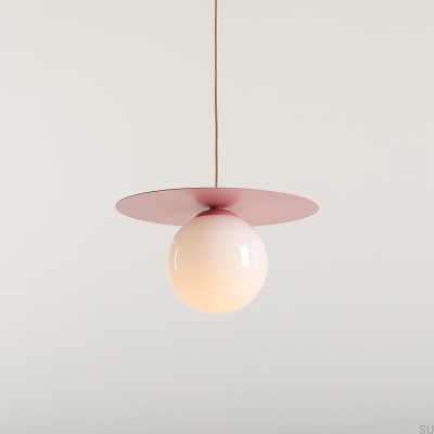 Loop S Metal Pink Hanging Lamp
