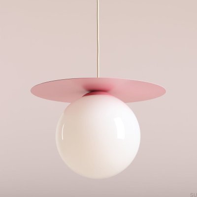 Loop L Metal Pink Hanging Lamp