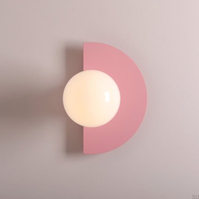 Loop Metal Pink Wall Lamp