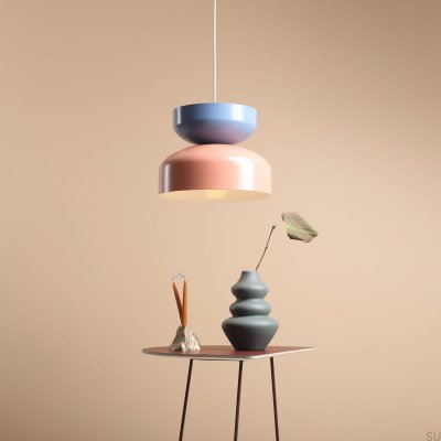 Tula Metal Coral and Blue Pendant Lamp