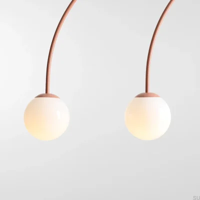 Una 4 S Metal Coral Hanging Lamp