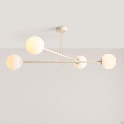 Pinne 4 Metal Cream Ceiling Light
