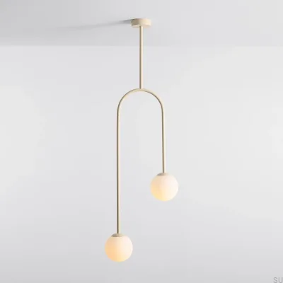 Nave 2 Metal Cream Ceiling Light