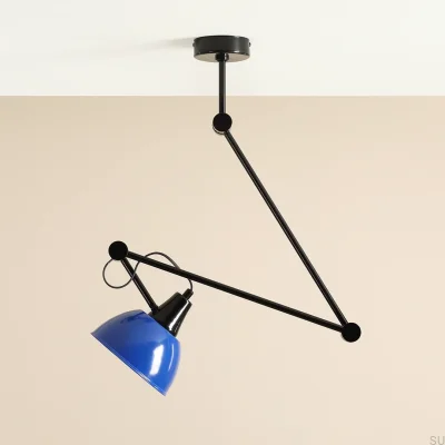 Aida Gloss Metal Cobalt Ceiling Light