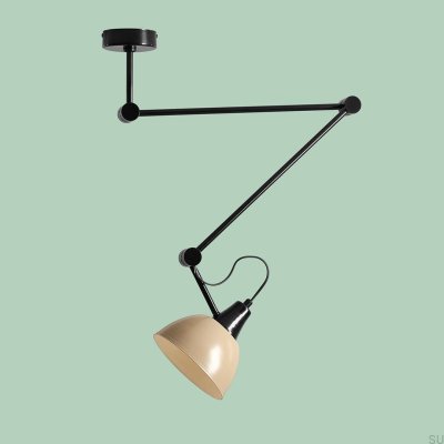 Aida Gloss Metal Beige Ceiling Light