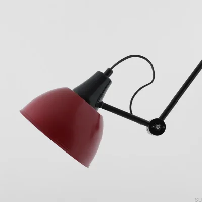 Aida Gloss Metal Burgundy Ceiling Light