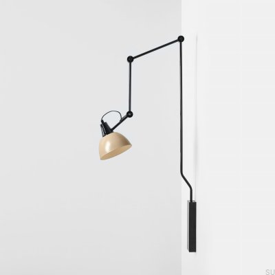 Aida Gloss Metal Beige Wall Lamp