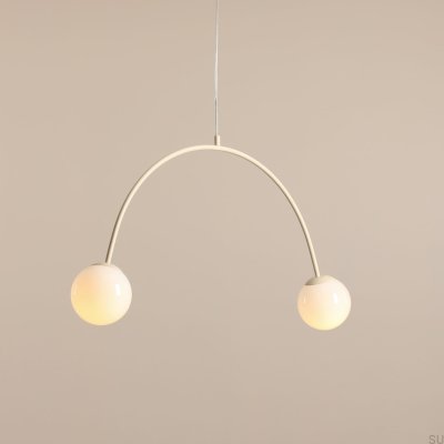 Una 2 Metal Cream Hanging Lamp