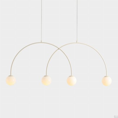 Una 4 L Metal Cream Hanging Lamp