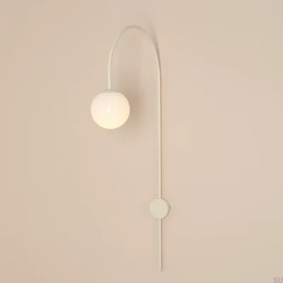 Una Metal Cream Wall Lamp