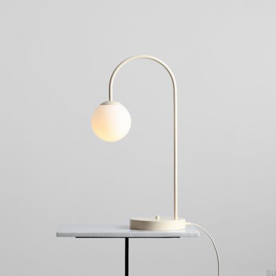 Una Metal Cream Desk Lamp