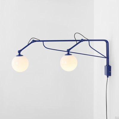 Soho Glass 2 Metal Cobalt Wall Lamp