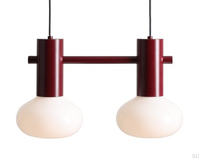 Flo 2 S Metal Red Hanging Lamp