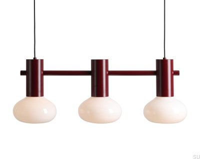 Flo 3 S Metal Red Hanging Lamp