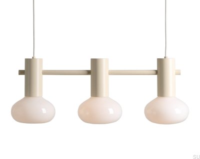 Flo 3 S Metal Cream Hanging Lamp