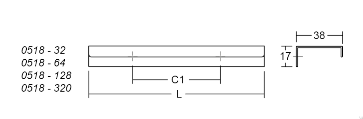 0518128LM1--Uchwyt-meblowy-krawędziowy-Way-128-Aluminiowy-biały-Viefe-Skandynawskie-Uchwyty