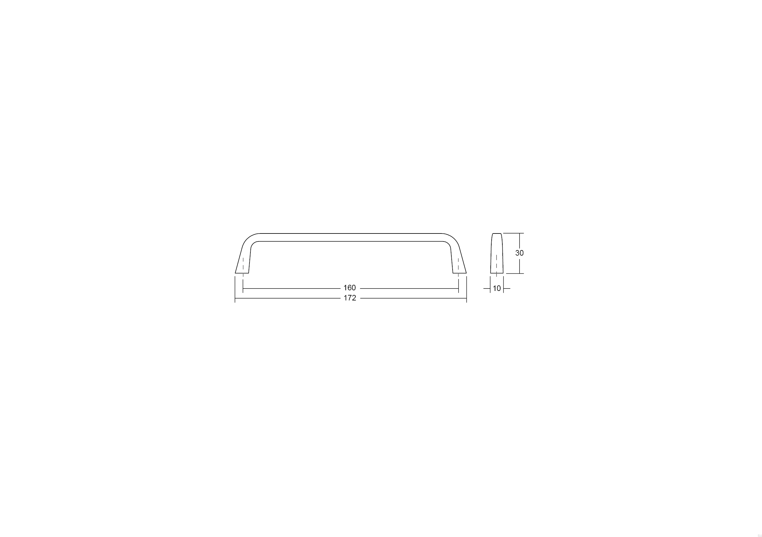 0446160Z11--Uchwyt-meblowy-podłużny-Este-160-Chrom-Matowy-Viefe-Skandynawskie-Uchwyty