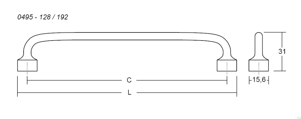 0495192ZM2--Uchwyt-meblowy-podłużny-Floid-192-Metalowy-czarny-Viefe-Skandynawskie-Uchwyty