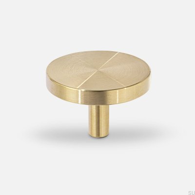 Nena L Furniture Knob Brass, Brushed, Unpainted