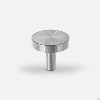 Nena M Silver Brushed Inox Furniture Knob