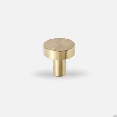Furniture knob Nena S Short Brass Brushed Unpainted