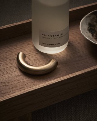 Arch 052 41 oblong furniture handle, brass, brushed nickel