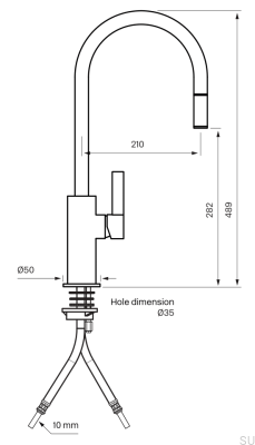 ARM185 Brass Black Platinum Kitchen Faucet