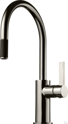 Pull-out kitchen faucet ARM375 Brass Black Platinum