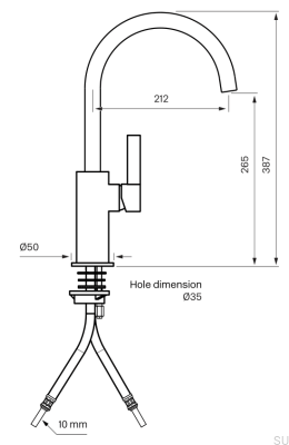 ARM380 Brass Black Platinum Kitchen Faucet