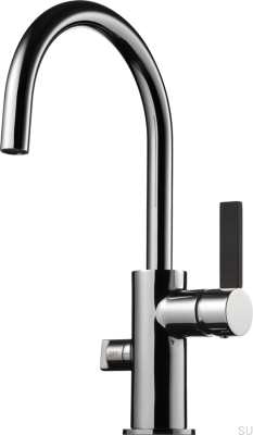 Kitchen faucet with dishwasher valve ARM384 Brass Silver Chrome with Black