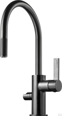 Kitchen faucet with pull-out spout and dishwasher valve ARM385 Brass Black Brushed Chrome