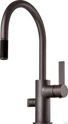 Kitchen faucet with pull-out spout and dishwasher valve ARM385 Brass Graphite