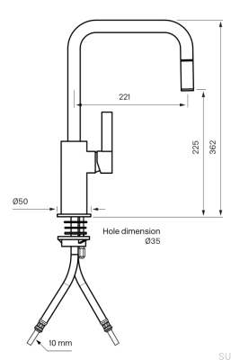 Pull-out kitchen faucet ARM577 Brass Black Platinum