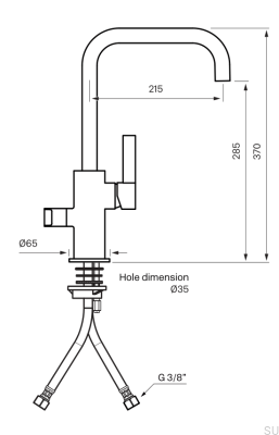 Kitchen faucet with dishwasher valve ARM584 Brass Brown