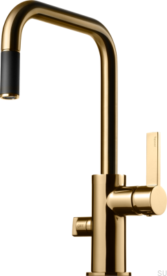 ARM587 Polished Brass Kitchen Faucet, Unlacquered