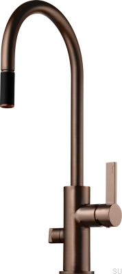 Kitchen faucet with dishwasher valve ARM885 Brass Brown