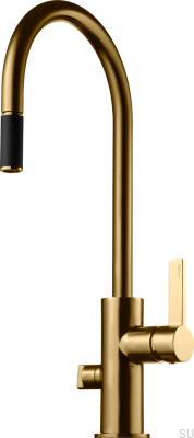 Kitchen faucet with dishwasher valve ARM885 Brass Honey Gold Brushed