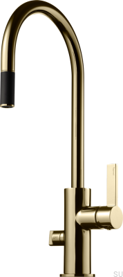 Kitchen faucet with dishwasher valve ARM885 Brass Honey Gold