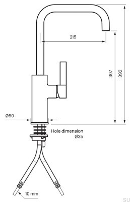 ARM980 Brass Black Platinum Kitchen Faucet