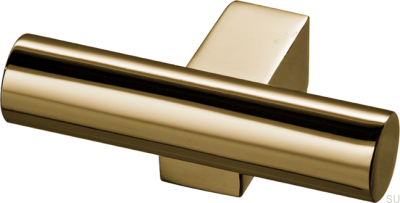 T-Bar Bar055 furniture knob, polished brass, unvarnished