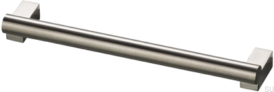 Bar173 160 elongated furniture handle, brass, nickel-plated, brushed