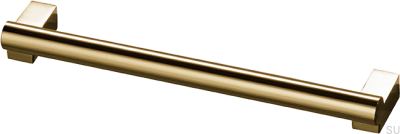 Bar173 160 long furniture handle, Polished Brass, Unvarnished
